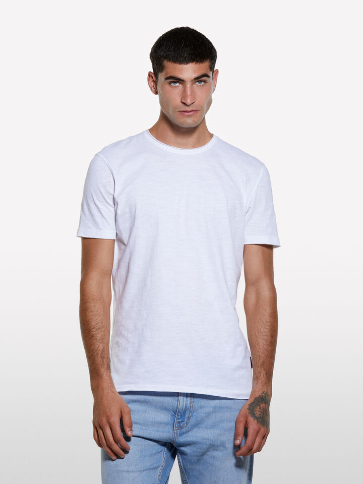 T-shirt blanc slim à manches courtes - t-shirts à manches courtes pour homme - Blanc | Sisley image number 3